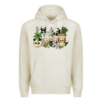 Oatmeal Heather panda coffee cups Premium Hoodie - texasbilliewilder
