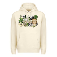 Sandshell panda coffee cups Premium Hoodie - texasbilliewilder