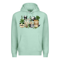 Seafoam panda coffee cups Premium Hoodie - texasbilliewilder