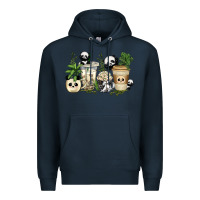 Navy panda coffee cups Premium Hoodie - texasbilliewilder