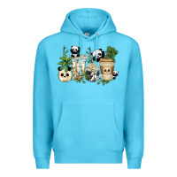Panda Coffee Cups Premium Hoodie | Teevron