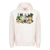 Pale Pink panda coffee cups Premium Hoodie - texasbilliewilder