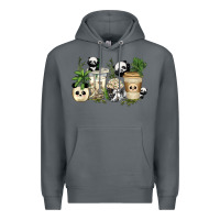 Rock panda coffee cups Premium Hoodie - texasbilliewilder
