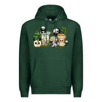 Sports Green panda coffee cups Premium Hoodie - texasbilliewilder