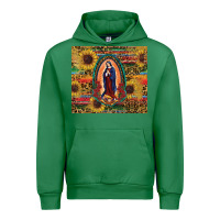 Emerald sunflower serape lady of guadalupe Urban Hoodie - RanaPortraitStore