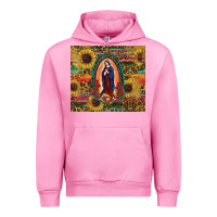 Fuchsia Pink sunflower serape lady of guadalupe Urban Hoodie - RanaPortraitStore