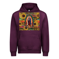 Mauve Wine sunflower serape lady of guadalupe Urban Hoodie - RanaPortraitStore