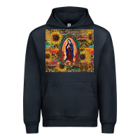 Navy sunflower serape lady of guadalupe Urban Hoodie - RanaPortraitStore