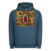 Pigment Midnight Navy sunflower serape lady of guadalupe Urban Hoodie - RanaPortraitStore