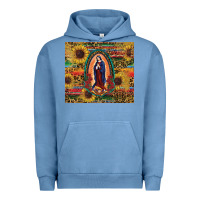Pigment Pebble Blue sunflower serape lady of guadalupe Urban Hoodie - RanaPortraitStore