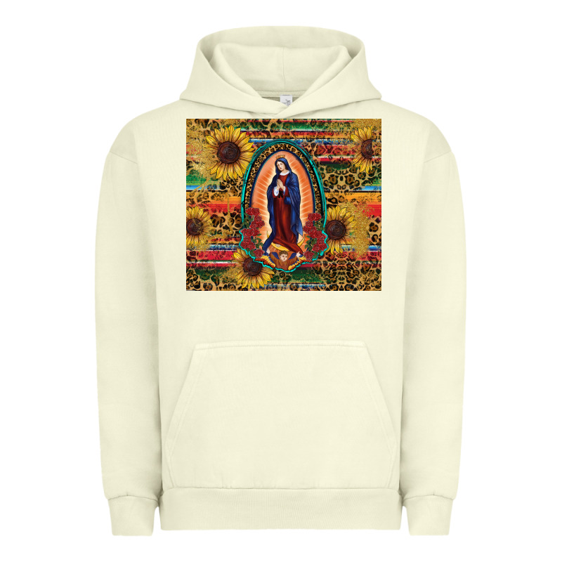 Sunflower Serape Lady Of Guadalupe Urban Hoodie by RanaPortraitStore | Teevron