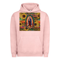 Pigment Salmon sunflower serape lady of guadalupe Urban Hoodie - RanaPortraitStore