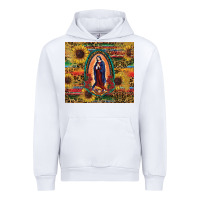 White sunflower serape lady of guadalupe Urban Hoodie - RanaPortraitStore