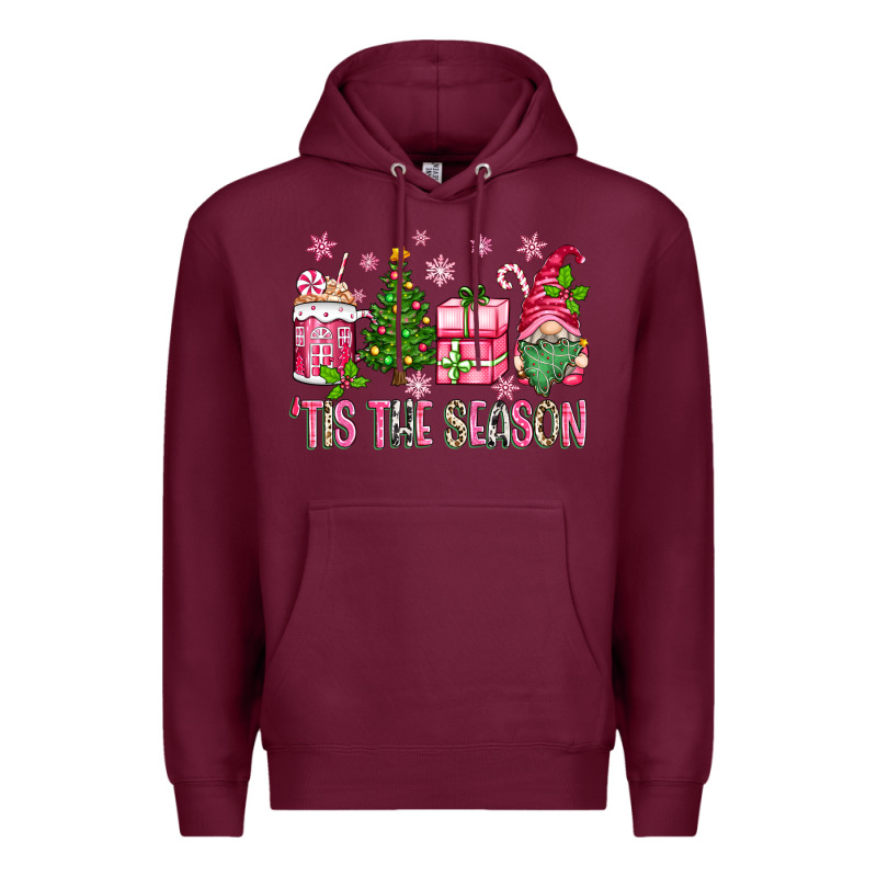 Pink Christmas 'tis The Season Gnome Premium Hoodie by Zillion Design Studio | Teevron
