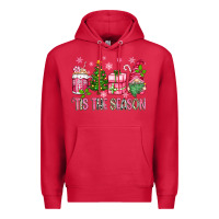 Cardinal pink christmas 'tis the season gnome Premium Hoodie - Zillion Design Studio