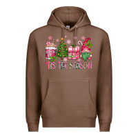 Chestnut pink christmas 'tis the season gnome Premium Hoodie - Zillion Design Studio