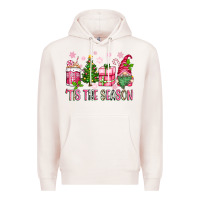 Pale Pink pink christmas 'tis the season gnome Premium Hoodie - Zillion Design Studio