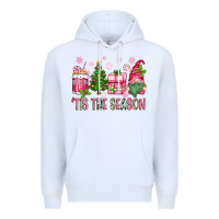 White pink christmas 'tis the season gnome Premium Hoodie - Zillion Design Studio