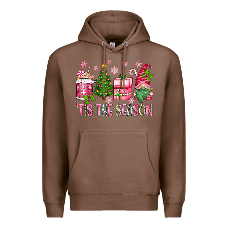 Pink Christmas 'tis The Season Gnome Premium Hoodie by Zillion Design Studio | Teevron