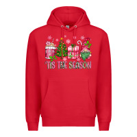 Red pink christmas 'tis the season gnome Premium Hoodie - Zillion Design Studio