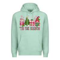 Seafoam pink christmas 'tis the season gnome Premium Hoodie - Zillion Design Studio