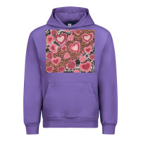 Tulip valentines day hearts with leopard and cowhide Urban Hoodie - RanaPortraitStore