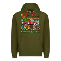Army Green this is my christmas movies watching blanket Premium Hoodie - Zillion Design Studio