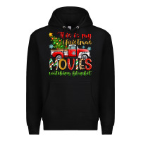 Black this is my christmas movies watching blanket Premium Hoodie - Zillion Design Studio