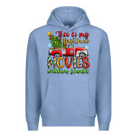 Colony Blue this is my christmas movies watching blanket Premium Hoodie - Zillion Design Studio