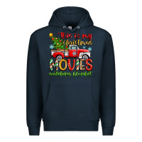 Navy this is my christmas movies watching blanket Premium Hoodie - Zillion Design Studio