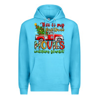 Ocean Blue this is my christmas movies watching blanket Premium Hoodie - Zillion Design Studio