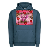 Pigment Midnight Navy valentines day love Urban Hoodie - RanaPortraitStore