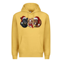 Antique Gold Christmas Cows Premium Hoodie - RanaPortraitStore