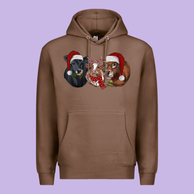 Premium Hoodie Christmas Cows