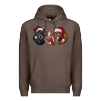 Coffee Christmas Cows Premium Hoodie - RanaPortraitStore