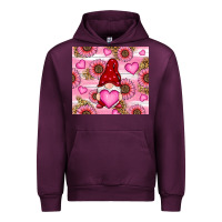 Mauve Wine valentines day gnomes Urban Hoodie - RanaPortraitStore