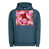 Pigment Midnight Navy valentines day gnomes Urban Hoodie - RanaPortraitStore
