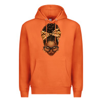 Plaid Bandana Afro Woman Premium Hoodie | Teevron