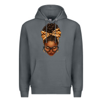 Rock plaid bandana afro woman Premium Hoodie - texasbilliewilder
