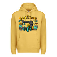 Antique Gold quilting life western Premium Hoodie - texasbilliewilder