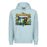 Blue Mist quilting life western Premium Hoodie - texasbilliewilder