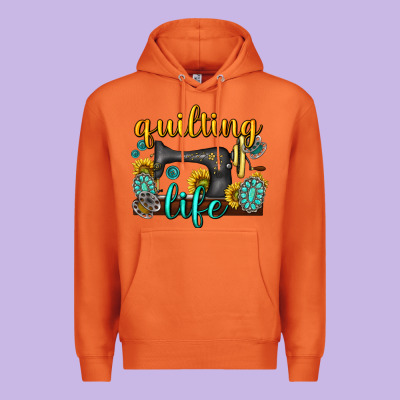Premium Hoodie quilting life western