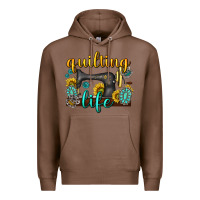 Chestnut quilting life western Premium Hoodie - texasbilliewilder