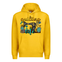 Lemon quilting life western Premium Hoodie - texasbilliewilder