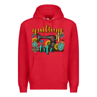 Red quilting life western Premium Hoodie - texasbilliewilder