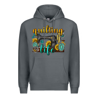 Rock quilting life western Premium Hoodie - texasbilliewilder