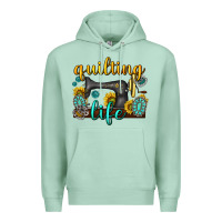 Seafoam quilting life western Premium Hoodie - texasbilliewilder