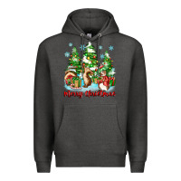 Charcoal Heather merry christmas rabbits Premium Hoodie - Zillion Design Studio