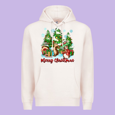 Merry Christmas Rabbits Premium Hoodie Designed By Zillion Design Studio