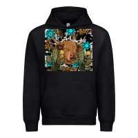 Black western cow Urban Hoodie - RanaPortraitStore